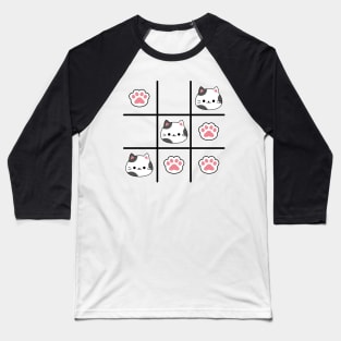 Tic Tac Toe Cute Cat Baseball T-Shirt
